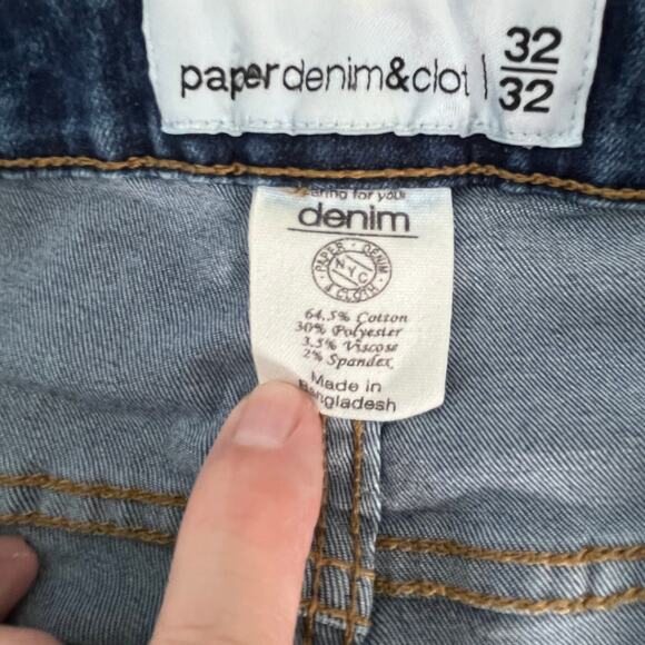 ⭐️Paper‎ Denim Men's Low Rise Skinny Denim Jeans 32x32( shortened to 30” ) - Picture 7 of 7